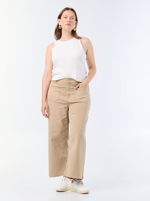 Pantalon coupe large / wide leg taille standard - Kiabi Pantalon coupe large / wide leg taille standard - Kiabi