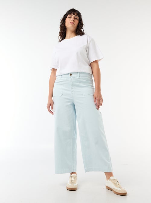 Pantalon coupe large / wide leg taille standard - Kiabi