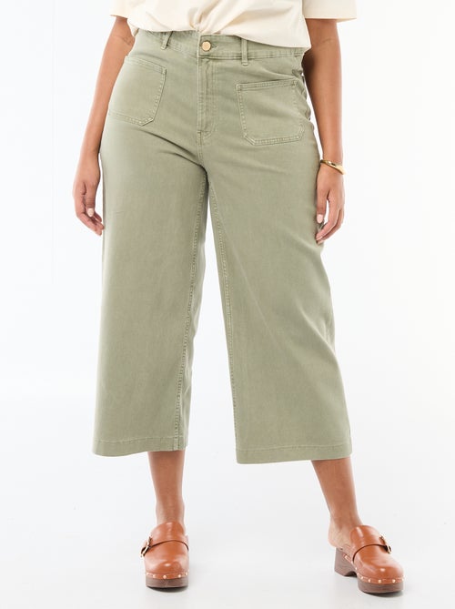 Pantalon coupe large / wide leg taille standard - Kiabi