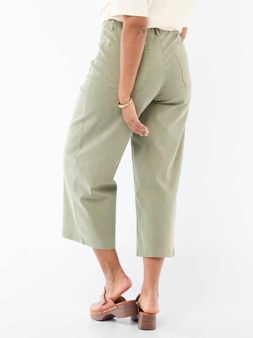 Pantalon coupe large / wide leg taille standard - Kiabi