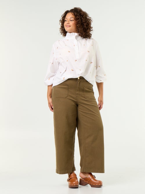 Pantalon coupe large / wide leg taille standard - Kiabi Pantalon coupe large / wide leg taille standard - Kiabi