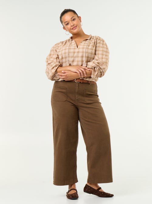 Pantalon coupe large / wide leg taille standard - Kiabi Pantalon coupe large / wide leg taille standard - Kiabi