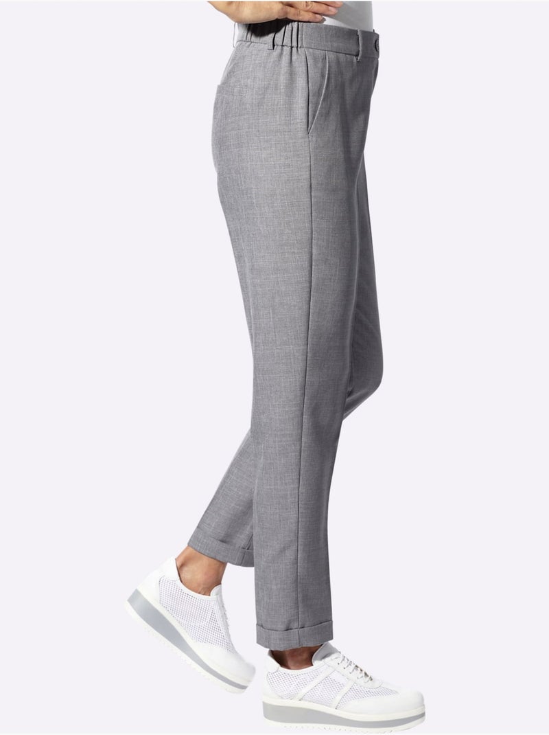 Pantalon Coupe Longueur Cheville - Taille Standard - Moda Vilona Gris clair - Kiabi