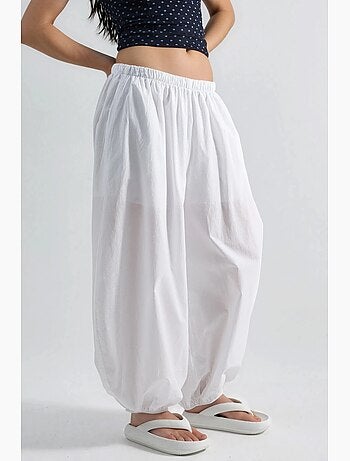 Pantalon crêpe à jambes larges busem