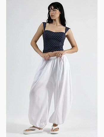 Pantalon crêpe à jambes larges busem