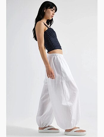 Pantalon crêpe à jambes larges busem