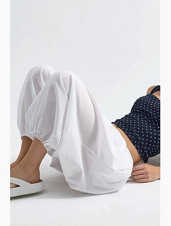 Pantalon crêpe à jambes larges busem
