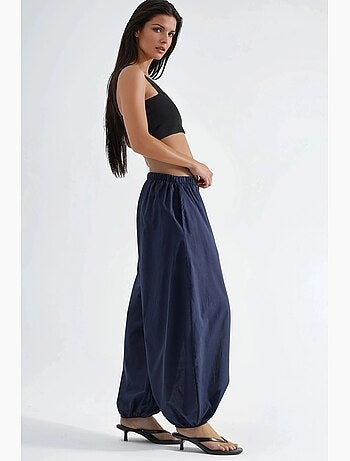 Pantalon crêpe à jambes larges busem