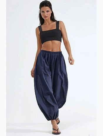 Pantalon crêpe à jambes larges busem