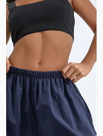 Pantalon crêpe à jambes larges busem