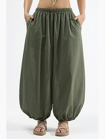 Pantalon crêpe à jambes larges busem