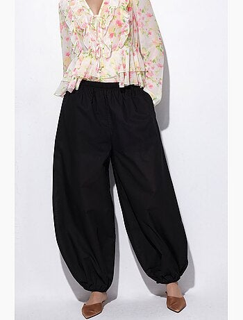 Pantalon crêpe à jambes larges busem