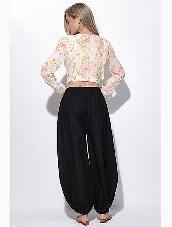 Pantalon crêpe à jambes larges busem