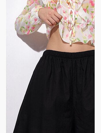 Pantalon crêpe à jambes larges busem
