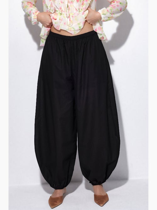Pantalon crêpe à jambes larges busem - Kiabi
