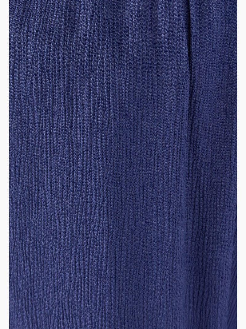 Pantalon crépon enfilable - Damart Bleu - Kiabi