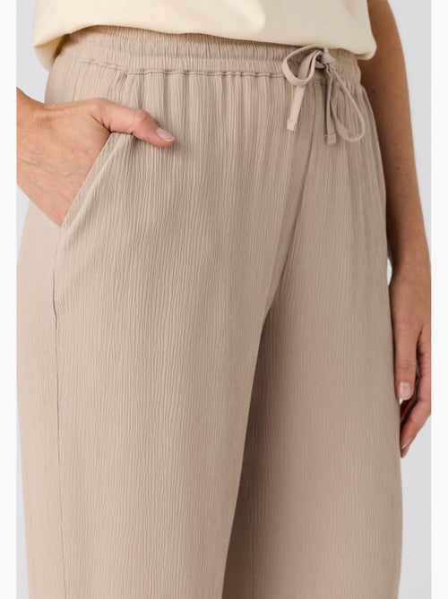 Pantalon crépon enfilable - Damart - Kiabi