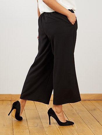 Pantalon cropped avec boutons - Kiabi