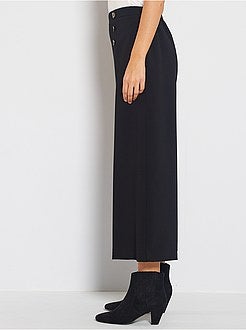 Pantalon cropped en tissu fluide - Kiabi