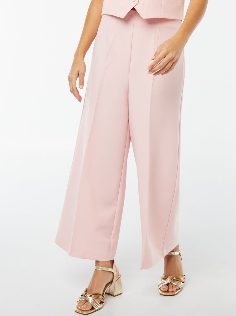 Pantalon cropped évasé Rose - Kiabi