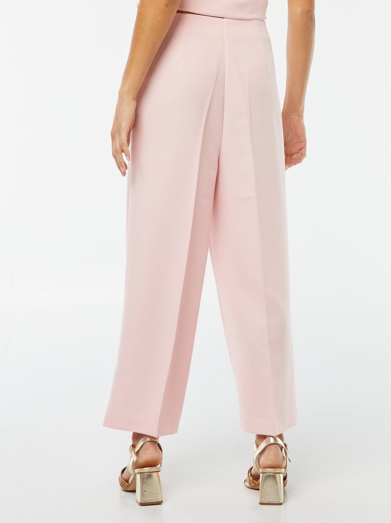 Pantalon cropped évasé Rose - Kiabi