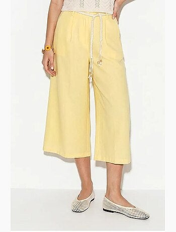 Pantalon culotte femme à taille élastique lucci