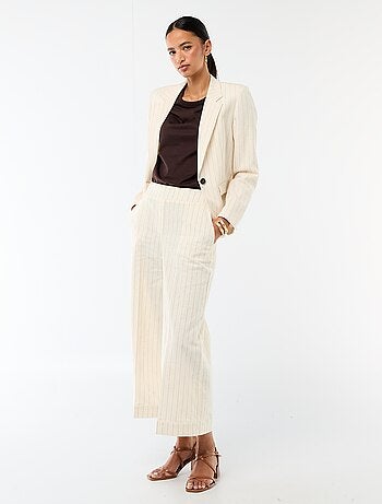 Pantalon culotte large femme
