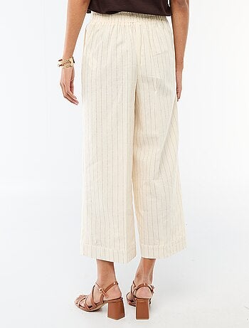 Pantalon culotte large femme