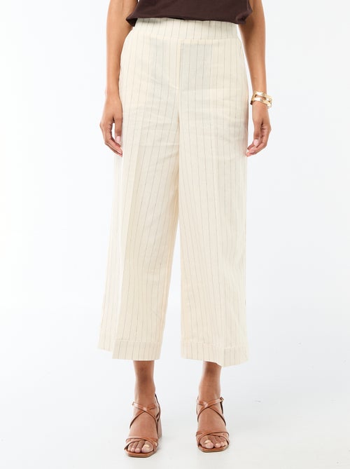 Pantalon culotte femme ample - Kiabi