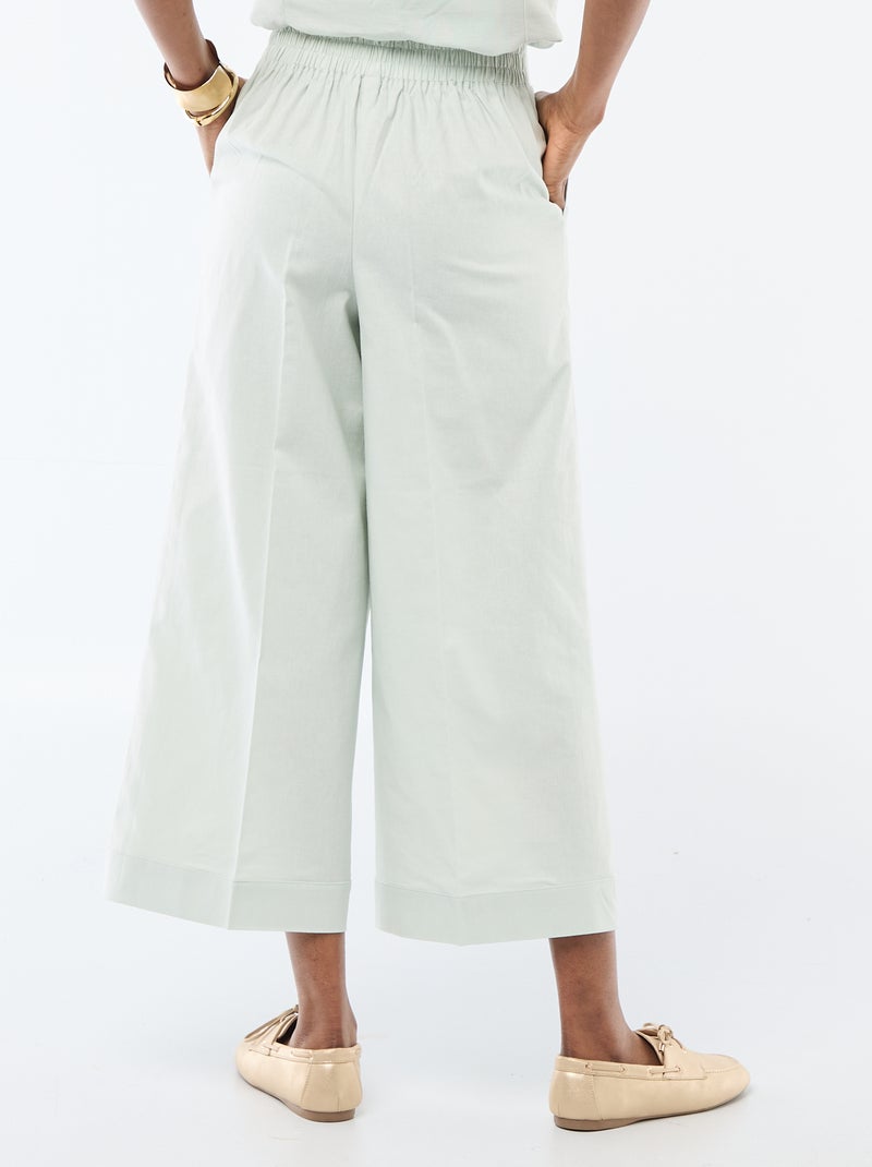 Pantalon culotte femme ample Bleu - Kiabi