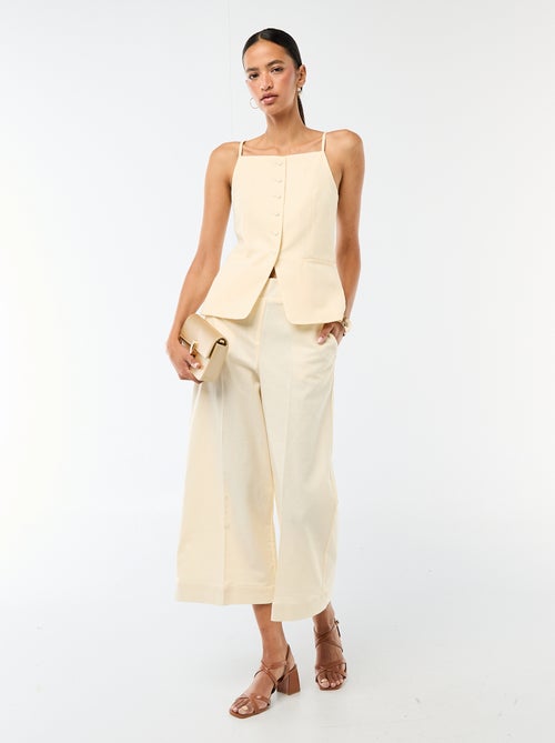 Pantalon culotte femme large - Kiabi