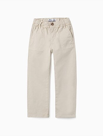 Pantalon de charpentier en sergé avec taille élastiquée