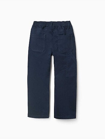 Pantalon de charpentier en sergé avec taille élastiquée