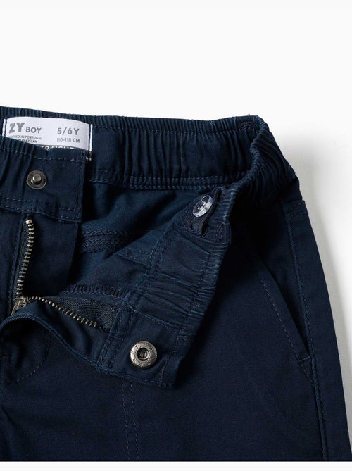 Pantalon de charpentier en sergé avec taille élastiquée - Kiabi