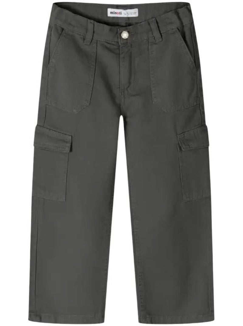 Pantalon de combat motif/style uni - minoti Gris - Kiabi
