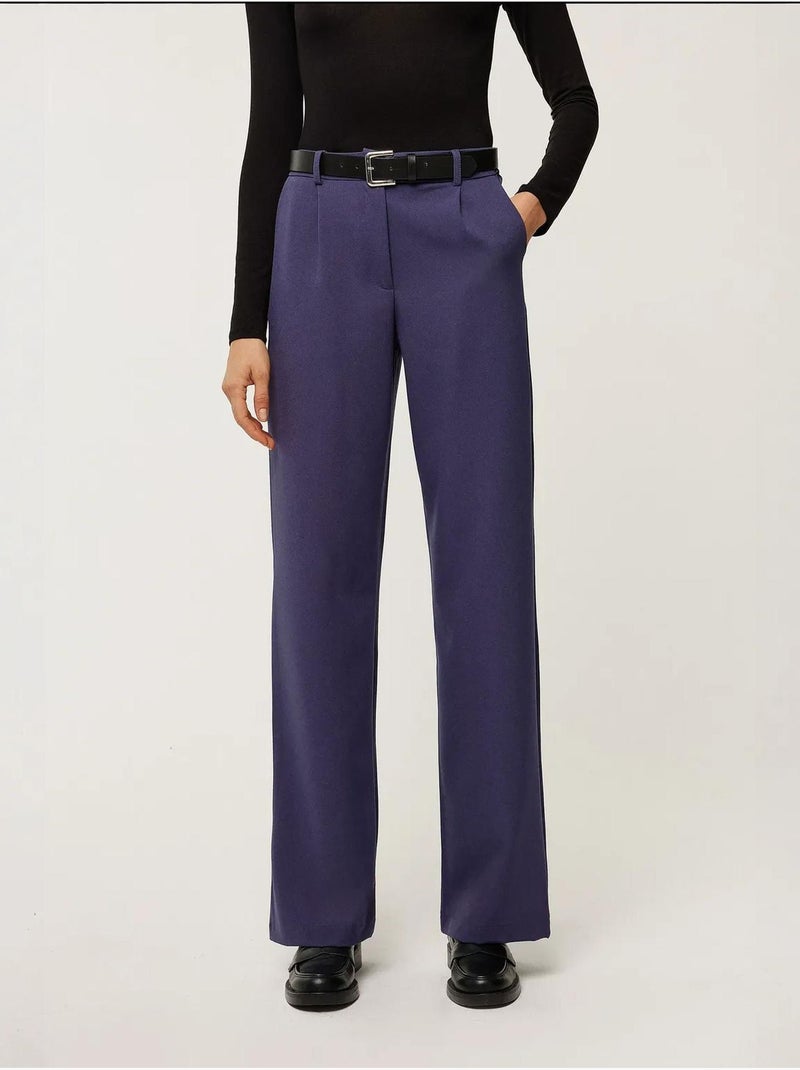 Pantalon de costume à jambe droite Bleu marine - Kiabi
