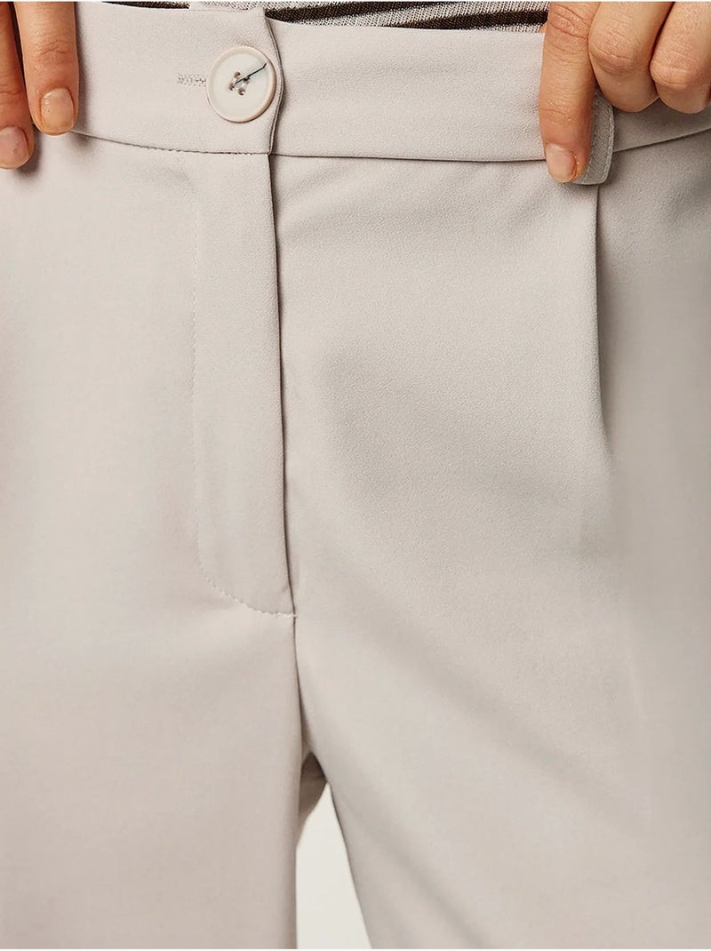 Pantalon de costume à jambe droite Gris clair - Kiabi