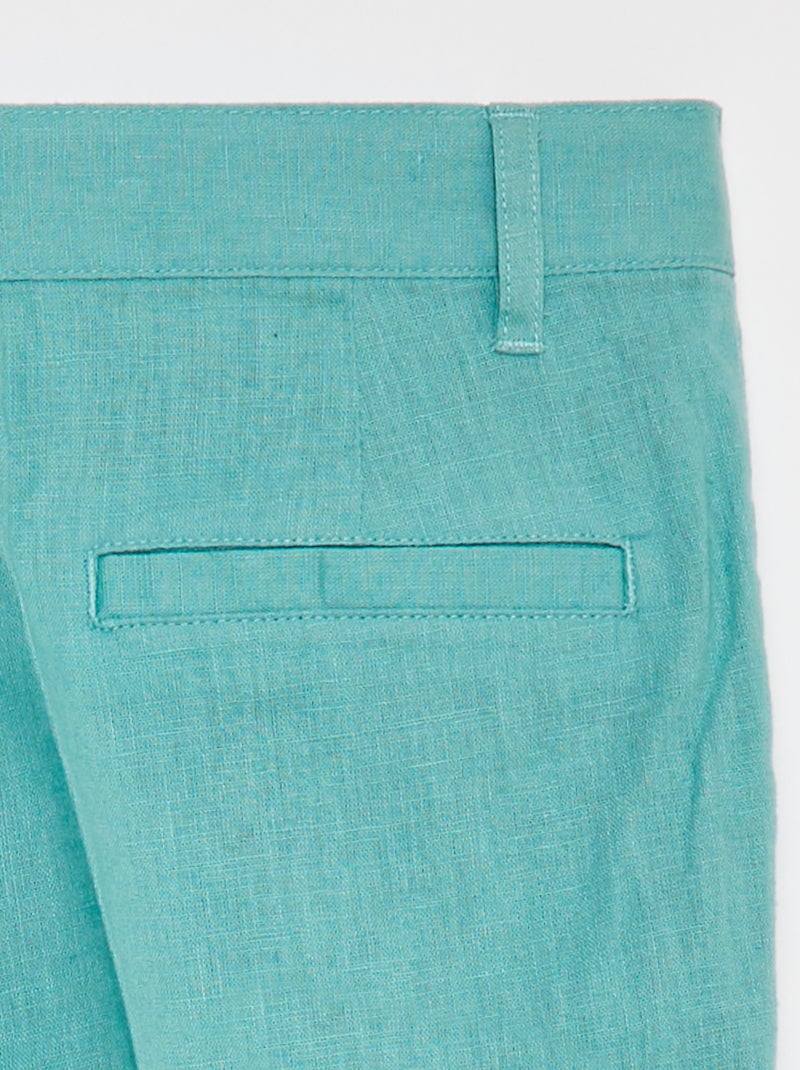 Pantalon de costume ajustable VERT - Kiabi