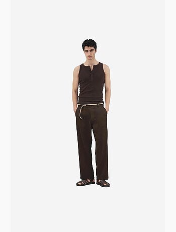 Pantalon de costume coton lin giesto