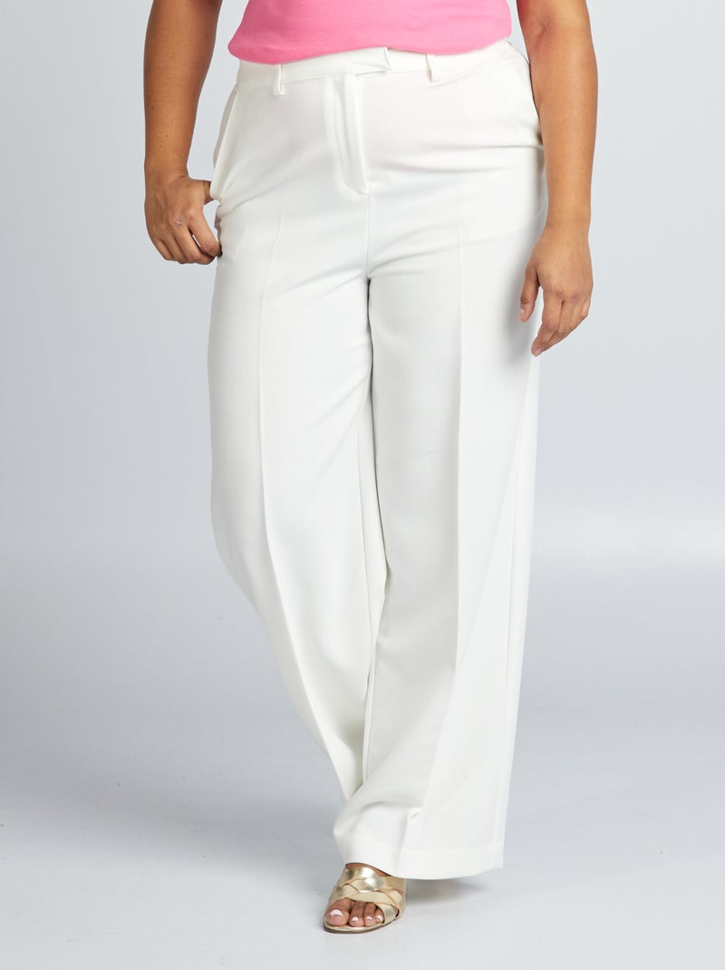 Pantalon de costume coupe large blanc - Kiabi