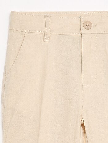 Pantalon de costume en lin mélangé