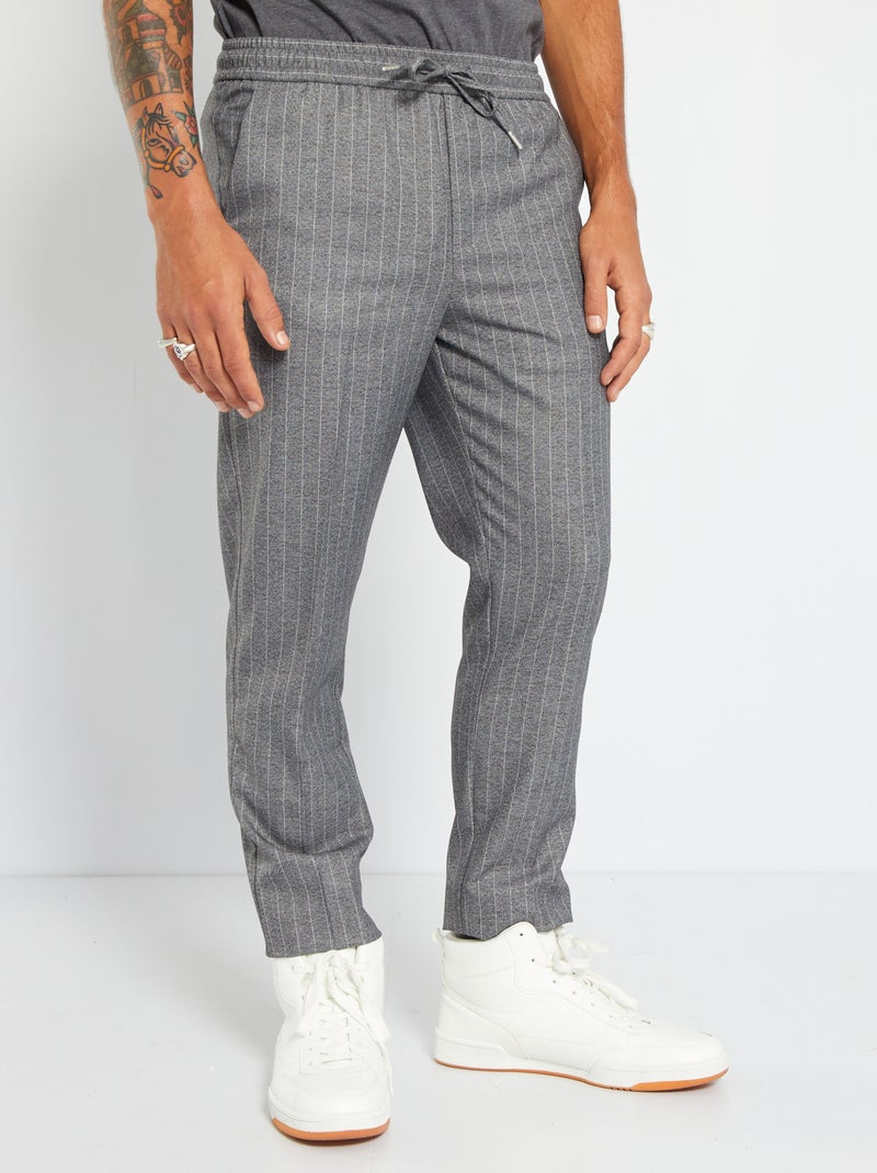 Pantalon de costume Gris quadrillé - Kiabi