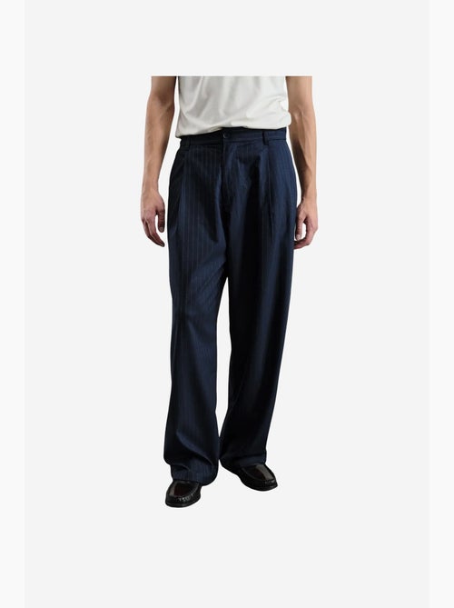 Pantalon de costume homme à taille haute et jambe large, rayé giesto - Kiabi Pantalon de costume homme à taille haute et jambe large, rayé giesto - Kiabi
