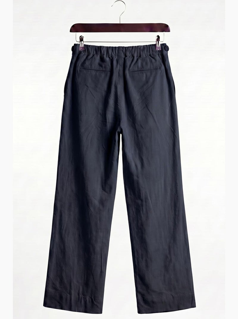 Pantalon de costume homme en coton, coupe droite giesto Bleu marine - Kiabi