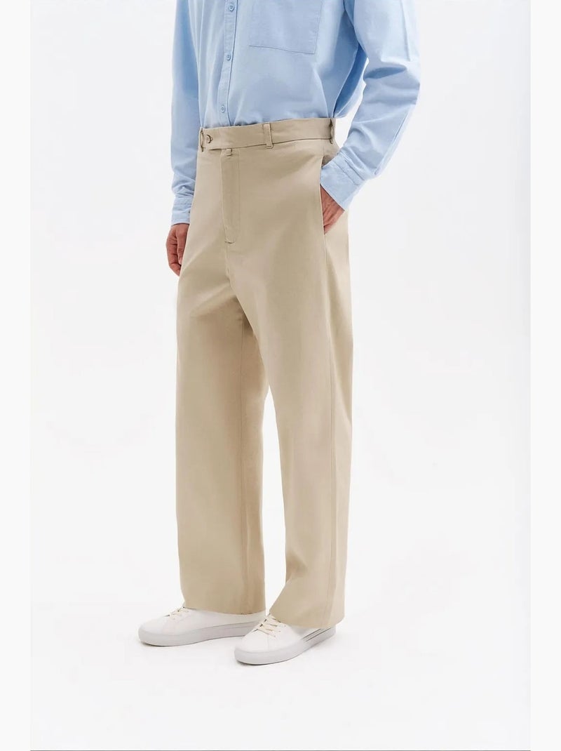 Pantalon de costume homme en coton et lycra giesto Beige argile - Kiabi