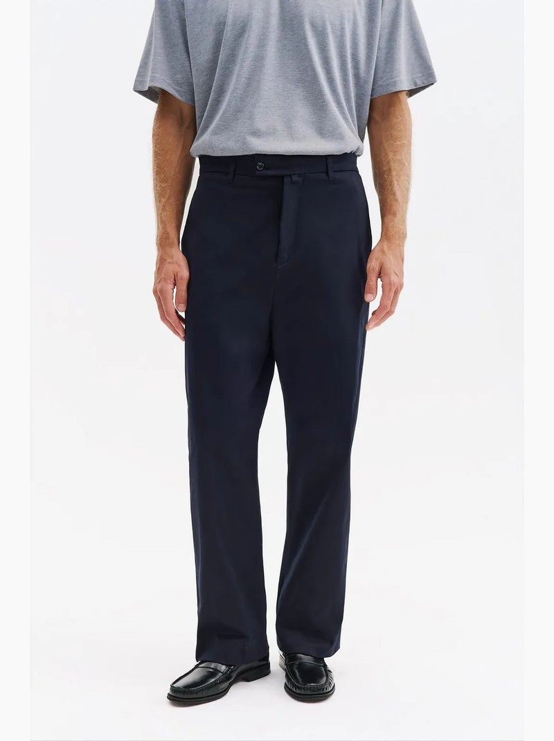 Pantalon de costume homme en coton et lycra giesto Bleu marine - Kiabi