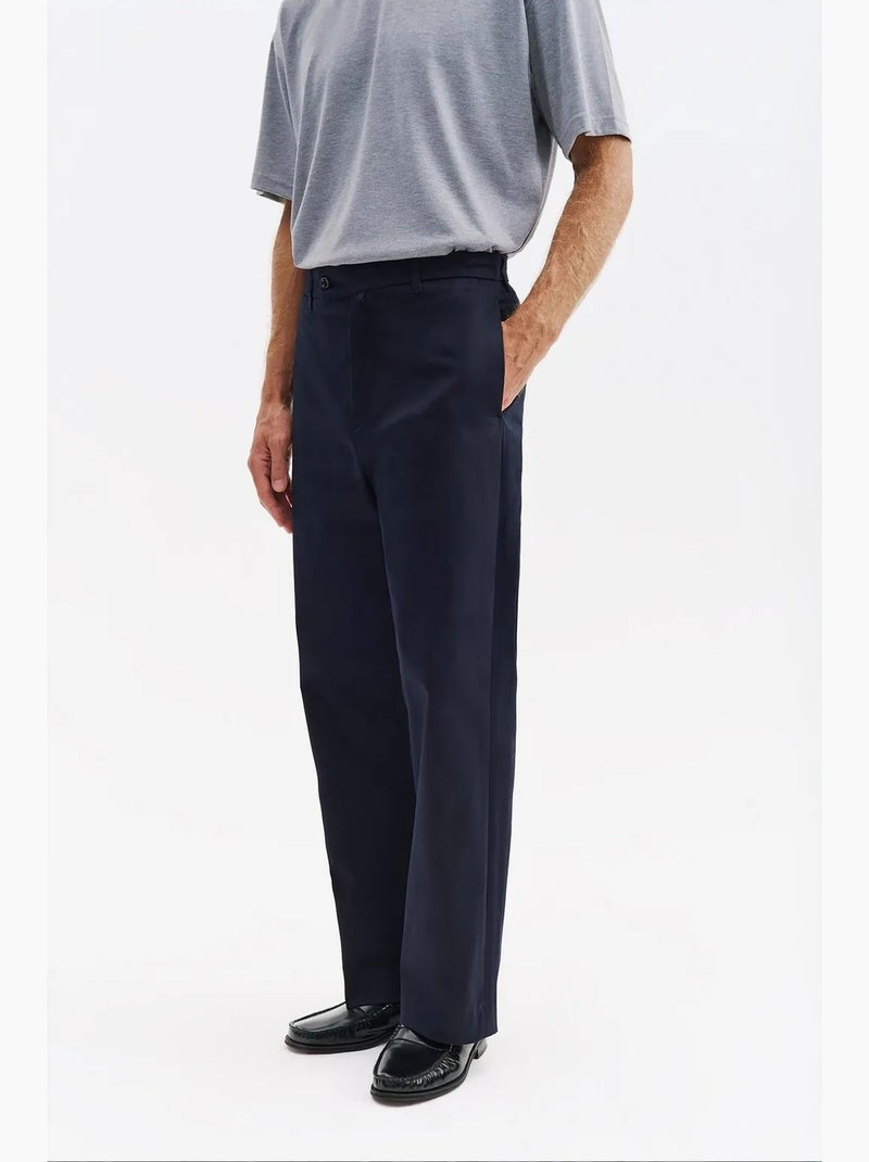 Pantalon de costume homme en coton et lycra giesto Bleu marine - Kiabi