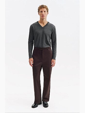 Pantalon de costume homme en coton et lycra giesto