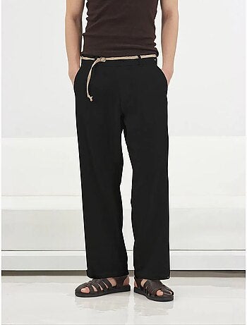 Pantalon de costume homme en lin et coton giesto