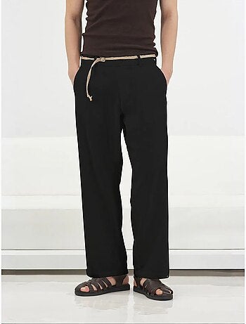 Pantalon de costume homme en lin et coton giesto
